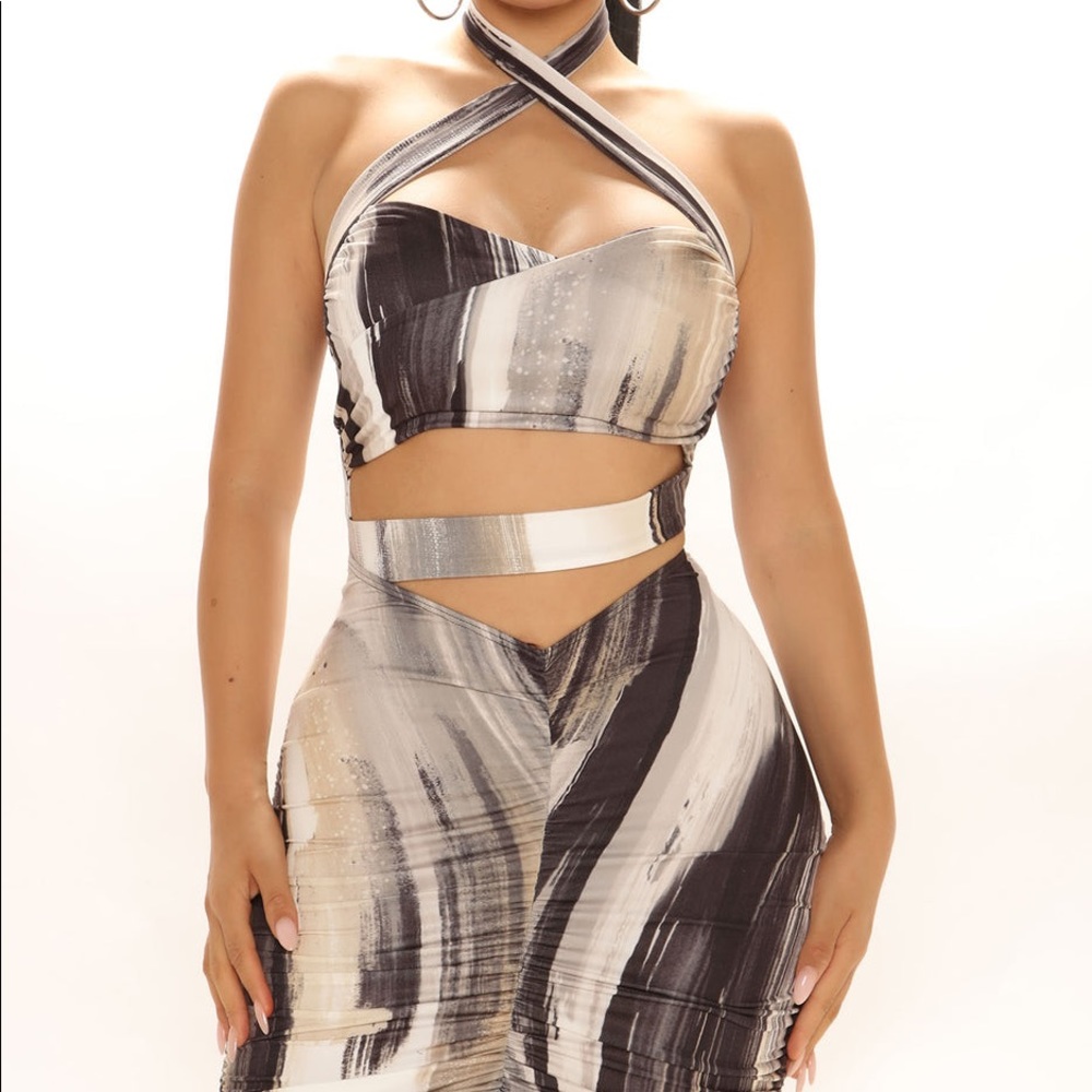 Halter mini dress